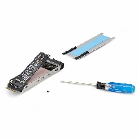 StarTech.com TR-M2-REMOVABLE-PCIE, Storage drive tray, PCI Express 4.0, M.2, Black, Silver, 64 Gbit/s, 34 mm