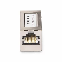 StarTech.com Shielded RJ45 Coupler, Inline Cat6a Coupler, Female to Female (F/F) T568B Pinout, Shielded Ethernet Cable Extension, RJ-45, RJ-45, Silver