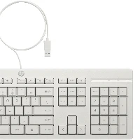 HP 225 Wired Mouse and Keyboard Combo White, Full-size (100%), Wired, USB, Membrane, White, Mouse included