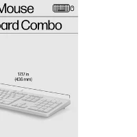 HP 225 Wired Mouse and Keyboard Combo White, Full-size (100%), Wired, USB, Membrane, White, Mouse included