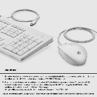 HP 225 Wired Mouse and Keyboard Combo White, Full-size (100%), Wired, USB, Membrane, White, Mouse included