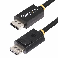 StarTech.com 2m DisplayPort 2.1 Cable, VESA Certified DP40 DisplayPort Cable w/UHBR10/HDR/HDCP 2.2, 8K 60Hz/4K 144Hz w/DSC 1.2a, 40Gbps, DP 2.1 Cable, UHD Monitor Cord, M/M, 2 m, DisplayPort, DisplayPort, Male, Male, 7680 x 4320 pixels