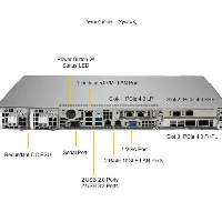 SM SP 1U Rackmount 3 PCIe Intel Xeon Socket P+ (LGA-4189) 3rd Gen, 600W -48 Vdc redundant PWS, 1U edge platform