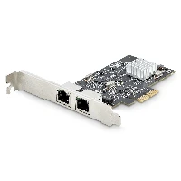 StarTech.com 2-Port 2.5Gbps NBASE-T PCIe Network Card, Intel I225-V, Dual-Port Computer Network Card, Multi-Gigabit NIC, PCI Express Server LAN Card, Desktop Ethernet Interface - Adattatore di rete - PCIe 2.0 x2 profilo basso - Gigabit Ethernet 10M/100M/1