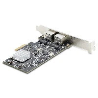 StarTech.com 2-Port 2.5Gbps NBASE-T PCIe Network Card, Intel I225-V, Dual-Port Computer Network Card, Multi-Gigabit NIC, PCI Express Server LAN Card, Desktop Ethernet Interface - Adattatore di rete - PCIe 2.0 x2 profilo basso - Gigabit Ethernet 10M/100M/1