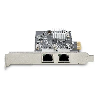 StarTech.com 2-Port 2.5Gbps NBASE-T PCIe Network Card, Intel I225-V, Dual-Port Computer Network Card, Multi-Gigabit NIC, PCI Express Server LAN Card, Desktop Ethernet Interface - Adattatore di rete - PCIe 2.0 x2 profilo basso - Gigabit Ethernet 10M/100M/1