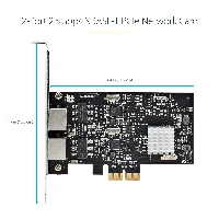 StarTech.com 2-Port 2.5Gbps NBASE-T PCIe Network Card, Intel I225-V, Dual-Port Computer Network Card, Multi-Gigabit NIC, PCI Express Server LAN Card, Desktop Ethernet Interface - Adattatore di rete - PCIe 2.0 x2 profilo basso - Gigabit Ethernet 10M/100M/1