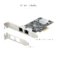 StarTech.com 2-Port 2.5Gbps NBASE-T PCIe Network Card, Intel I225-V, Dual-Port Computer Network Card, Multi-Gigabit NIC, PCI Express Server LAN Card, Desktop Ethernet Interface - Adattatore di rete - PCIe 2.0 x2 profilo basso - Gigabit Ethernet 10M/100M/1