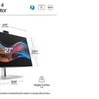 HP Series 7 Pro 27 inch 4K Conferencing Monitor - 727pm, 68.6 cm (27