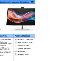 HP Series 7 Pro 27 inch 4K Conferencing Monitor - 727pm, 68.6 cm (27