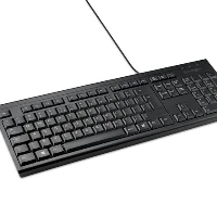 Kensington KB100 EQ, Full-size (100%), Wired, USB, Membrane, QWERTY, Black