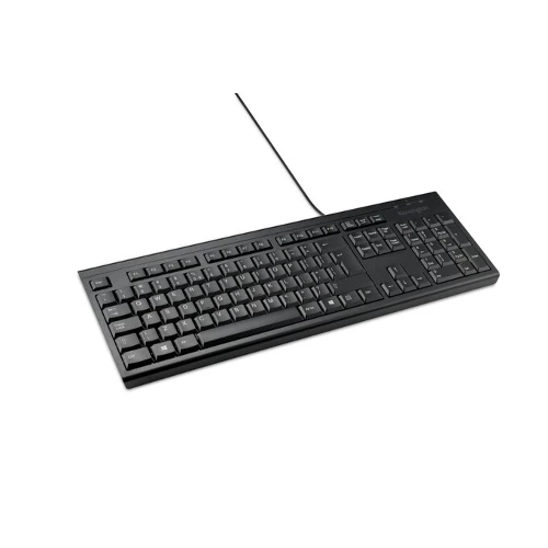 Kensington KB100 EQ, Full-size (100%), Wired, USB, Membrane, QWERTY, Black