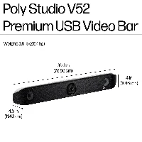 POLY Studio V52 USB Video Bar