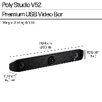 POLY Studio V52 USB Video Bar