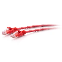 C2G 1.5m Cat6a Snagless Unshielded (UTP) Slim Ethernet Patch Cable - Red, 1.5 m, Cat6a, U/UTP (UTP), RJ-45, RJ-45, Red