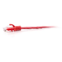 C2G 1.5m Cat6a Snagless Unshielded (UTP) Slim Ethernet Patch Cable - Red, 1.5 m, Cat6a, U/UTP (UTP), RJ-45, RJ-45, Red