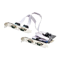 StarTech.com 4-Port Serial PCIe Card, Quad-Port PCI Express to RS232/RS422/RS485 (DB9) Serial Card, Low-Profile Bracket Incl., 16C1050 UART, Windows/Linux, TAA Compliant - Level-4 ESD Protection, PCIe, Serial, RS-232/422/485, Black, Activity, ASIX - AX99100