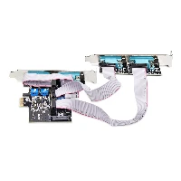 StarTech.com 4-Port Serial PCIe Card, Quad-Port PCI Express to RS232/RS422/RS485 (DB9) Serial Card, Low-Profile Bracket Incl., 16C1050 UART, Windows/Linux, TAA Compliant - Level-4 ESD Protection, PCIe, Serial, RS-232/422/485, Black, Activity, ASIX - AX99100
