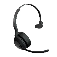 Jabra Evolve2 55 MS Mono - Cuffie con microfono - on-ear - Bluetooth - senza fili - eliminazione rumore attivata - USB-C tramite adattatore Bluetooth - nero - con supporto di ricarica - Zoom Certificato, Cisco Webex Certified, Tencent Meeting Certificato,