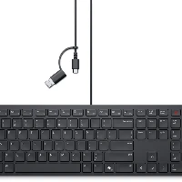 DELL KB525C, Full-size (100%), Wired, USB, Plunger key switch, QWERTY, Black