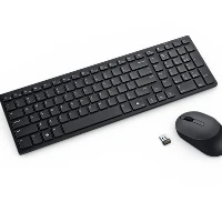 DELL KM555, Wireless, RF Wireless + Bluetooth, Plunger key switch, QWERTY, Black, Mouse included