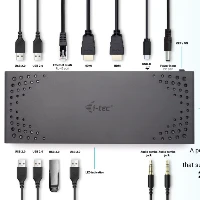 i-tec USB 3.0/USB-C/Thunderbolt, 2x HDMI Docking