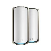 NETGEAR Orbi 970 Series Quad-Band WiFi 7, 2-Pack, Grey, Internal, Mesh satellite, Quad-band (2.4 GHz / 5 GHz-1 / 5 GHz-2 / 6 GHz), Wi-Fi 6 (802.11ax), 11530 Mbit/s