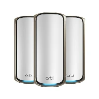 NETGEAR Orbi 970 Series Quad-Band WiFi 7, 3-Pack, Grey, Internal, Mesh satellite, Quad-band (2.4 GHz / 5 GHz-1 / 5 GHz-2 / 6 GHz), Wi-Fi 6 (802.11ax), 11530 Mbit/s