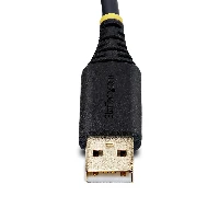 StarTech.com 3ft (1m) USB to Null Modem Serial Adapter Cable, Interchangeable DB9 Screws/Nuts, COM Retention, USB-A to RS232, FTDI, Level-4 ESD Protection, Windows/macOS/ChromeOS/Linux - Rugged TPE Construction, Black, 1 m, USB Type-A, DB-9, Male, Male