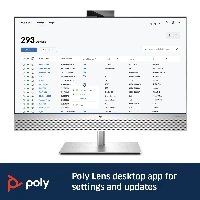 POLY Sync 60 Speakerphone, Mobile phone/PC, Black, Silver, 30 m, 55 dB, 1.5 m, IP64