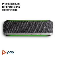 POLY Sync 60 Speakerphone, Mobile phone/PC, Black, Silver, 30 m, 55 dB, 1.5 m, IP64