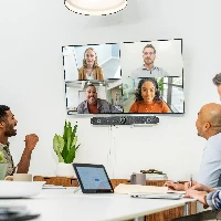 POLY Studio X52 All-In-One Video Bar No Radio or Power Cord GSA/TAA, Group video conferencing system, 4K Ultra HD, 60 fps, 5x, White