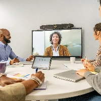 POLY Studio X52 All-In-One Video Bar No Radio or Power Cord GSA/TAA, Group video conferencing system, 4K Ultra HD, 60 fps, 5x, White