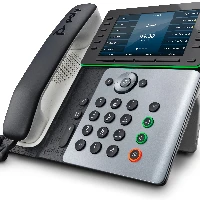 POLY Edge E500 IP Phone and PoE-enabled, IP Phone, Black, Wired handset, 12 lines, IPS, 12.7 cm (5