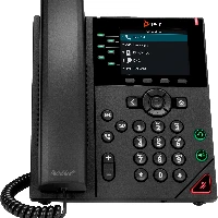 POLY VVX 350 6-Line IP Phone and PoE-enabled, IP Phone, Black, Wired handset, 6 lines, LED, 8.89 cm (3.5