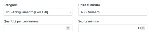 Modifica scorta minima prodotto