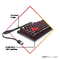 HP WOODY 2 GAMING RED KEYBOARD