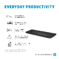 HP 125 Wired Keyboard, Full-size (100%), USB, Membrane, Black