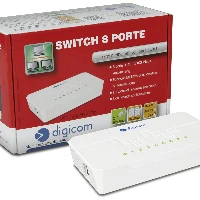 SWITCH 8 PORTE 10/100 COMPATTO