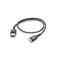 C2G 1.5ft (0.46m) USB-C Male to USB-A Male Cable - USB 2.0 (480Mbps), 0.46 m, USB C, USB A, USB 2.0, 0.48 Gbit/s, Black