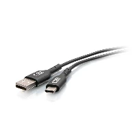 C2G 1.5ft (0.46m) USB-C Male to USB-A Male Cable - USB 2.0 (480Mbps), 0.46 m, USB C, USB A, USB 2.0, 0.48 Gbit/s, Black