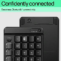 HP 435 Programmable Wireless Keypad, Wireless, Bluetooth, Mechanical, Black