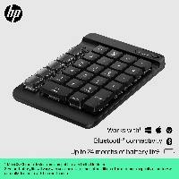 HP 435 Programmable Wireless Keypad, Wireless, Bluetooth, Mechanical, Black