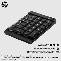 HP 435 Programmable Wireless Keypad, Wireless, Bluetooth, Mechanical, Black