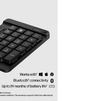 HP 435 Programmable Wireless Keypad, Wireless, Bluetooth, Mechanical, Black