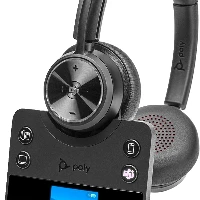 POLY Savi 7420 Office Stereo Microsoft Teams Certified DECT 1880-1900 MHz Headset, Wireless, Calls/Music, 20 - 20000 Hz, 160 g, Headset, Black