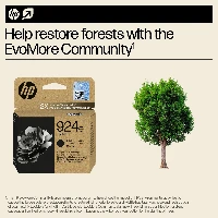 HP 924e EvoMore Black Original Ink Cartridge, Black, 1 pc(s), 1000 pages, Single pack