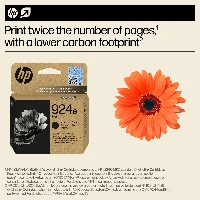 HP 924e EvoMore Black Original Ink Cartridge, Black, 1 pc(s), 1000 pages, Single pack
