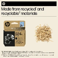HP 924e EvoMore Black Original Ink Cartridge, Black, 1 pc(s), 1000 pages, Single pack