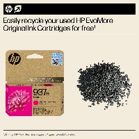HP 937e EvoMore Magenta Original Ink Cartridge, Standard Yield, Magenta, 1 pc(s), 1650 pages, Single pack